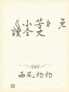 《小芳》免费阅读全文封面