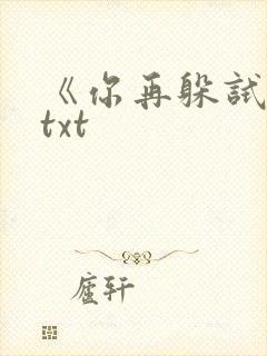 《你再躲试试》txt