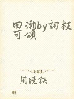 回潮by词枝陈可颂封面