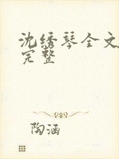 沈绣琴全文阅读完整