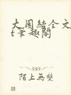 大团结全文txt笔趣阁