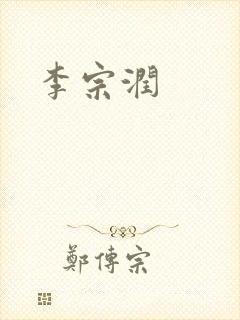 李宗润封面