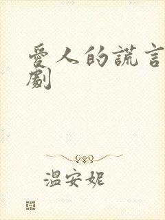 爱人的谎言电视剧