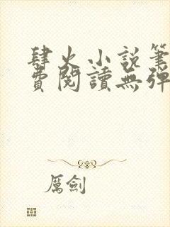 肆火小说笔趣免费阅读无弹窗封面