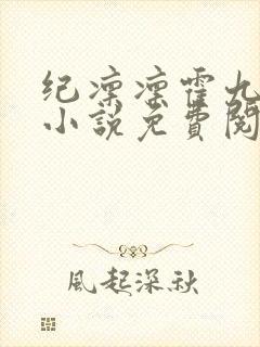 纪凛凛霍九霖的小说免费阅读在线