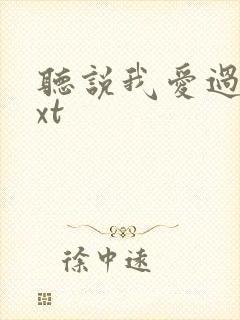 听说我爱过你txt