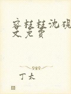 容枝枝沈砚书全文免费