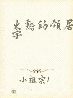 火热的领居中文字