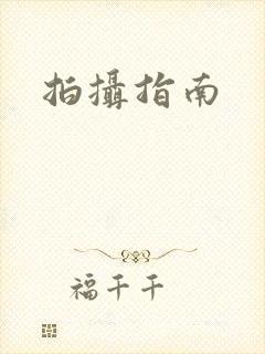 拍摄指南
