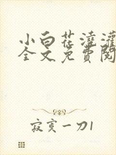 小白花浇灌日常全文免费阅读