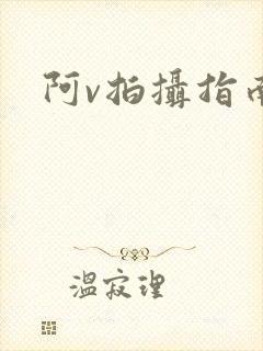阿v拍摄指南