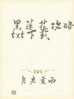 黑莲花攻略手册txt下载
