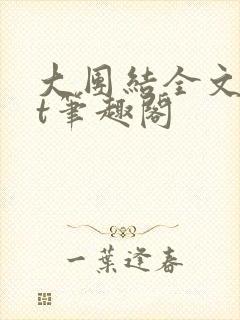 大团结全文txt笔趣阁封面