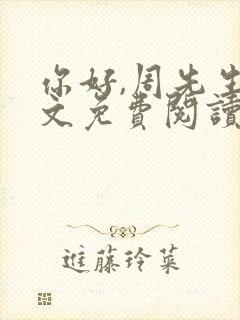 你好,周先生全文免费阅读小说封面