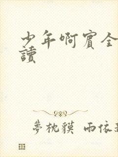 少年啊宾全文阅读
