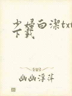 少妇白洁txt下载