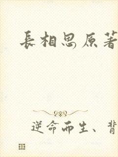 长相思原著封面