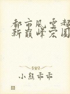 都市风云超前更新巅峰宏图封面