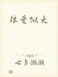 狼爱似火封面