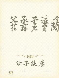 父承子液 金银花露免费阅读封面