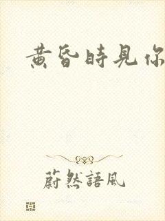 黄昏时见你