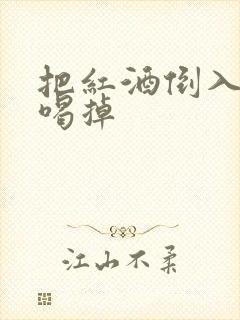 把红酒倒入b里喝掉