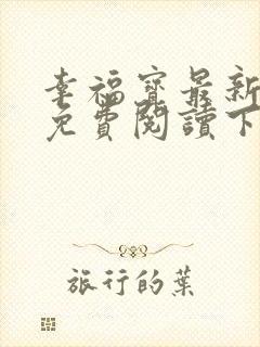 幸福宝最新章节免费阅读下载小说