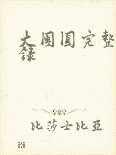 大团圆完整版目录