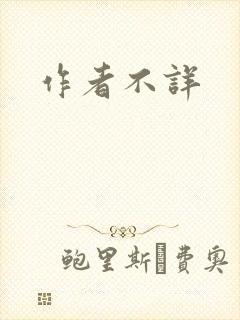 作者不详封面