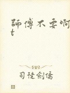 师傅不要啊txt封面