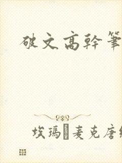 破文高干笔趣阁