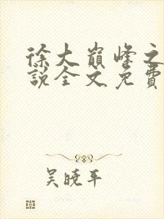 徐大巅峰之路小说全文免费阅读