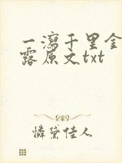 一泻千里金银花露原文txt