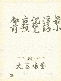 都市沉浮最快超前预览的小说3030