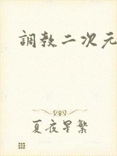 调教二次元封面