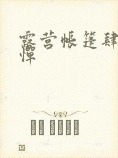 露营帐篷肆无忌惮封面