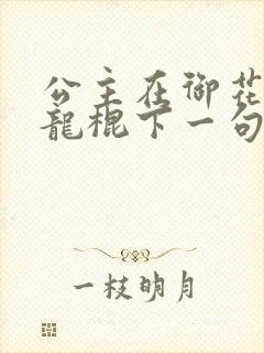 公主在御花园吃龙棍下一句