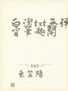 白洁txt无弹窗笔趣阁