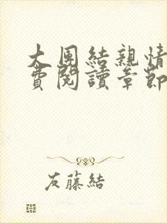 大团结亲情会免费阅读章节