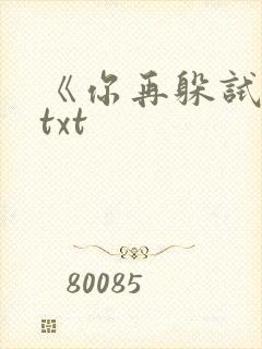 《你再躲试试》txt