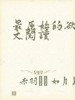 最原始的欲望全文阅读封面