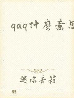 qaq什么意思封面