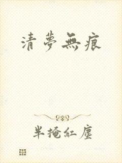 清梦无痕封面