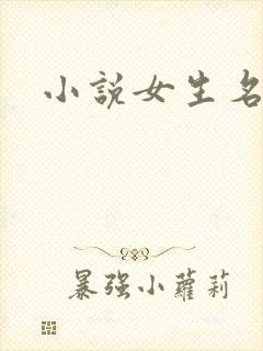 小说女生名字