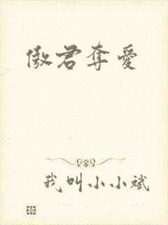 傲君夺爱封面