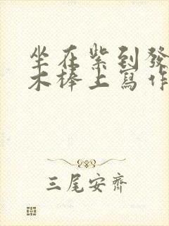 坐在紫到发黑的木棒上写作业