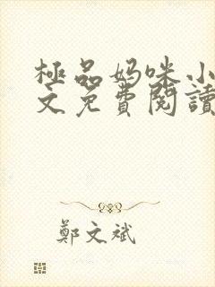 极品妈咪小说全文免费阅读
