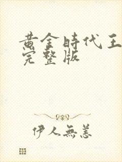 黄金时代王小波完整版封面