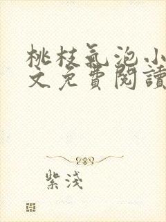 桃枝气泡小说全文免费阅读