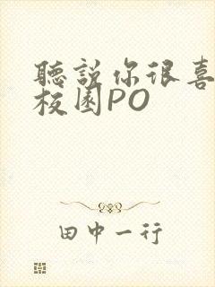 听说你很喜欢我校园PO封面